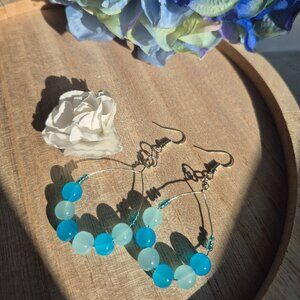 handmade droplet shaped earrings